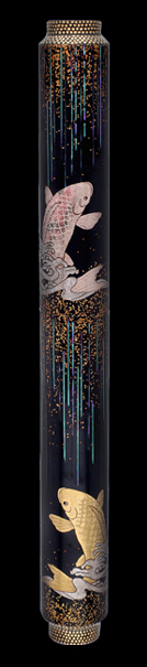 Carps Against the Waterfall